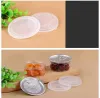 All-Match Clear Plastic Burs Pet With Metal Lid Airtight Tin kan dra Ring Bho Oi Concentrate Container Food Herb Storage 58/100/120 ml
