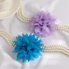 Choker Ailodo Elegant Pearl Chain Big Flower Necklace for Women Romantic Party Wedding Fashion Juwelse Girls Gift 2023