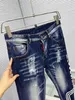 Highquality designer jeans fashion contrast color printing design comfortable stretch material luxury mens casual jeans