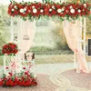 Decorative Flowers 100 CM DIY Silk Wedding Artificial Flower Wall Arrangement for Party Garden Fall Christmas Table Centerpieces Decor