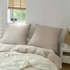 Zestawy pościeli 3 -częściowe z czystą bawełnianą kołdrę Zestaw 100% wysokiej jakości Skórka zagęszcza tkanina stały kolor podwójny łóżko 231121