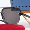 Dezi-Sonnenbrille, universelle Sonnenbrille für Herren und Damen, klassische viereckige Sonnenbrille, blaugrüne Linse, halber Rahmen, polarisierte Brille, Augenschutz