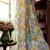 Rideau rideaux américains rétro lin impression Style nordique ombrage pastorale personnalisation pour salon salle à manger chambre