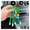 Keychains Lanyards Summer Braid Rope Diamond Rabbit Keychain Cute Candy Color Vehicle Key Chain Package Pendant Gift Drop Delivery Dhx6T