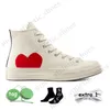 Luxury Designer Canvas 1970s Shoes fashion comme des garcons chuck taylors all star CDG Play Black White Grey Red Midsole Classic Sneakers Outdoor casual trainers