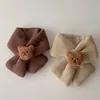 Szaliki owijają urocze niedźwiedź dekoltu zimowe szaliki dla dzieci dla dzieci dziewczęta malucha niemowlę miękka wełniana szalik zagęszcza