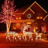 Рождественские украшения, 3 шт., освещенные олени, семейные уличные зимние украшения для переднего двора, двора 231120