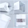 Storage Bags 9 Size White Stand Up Aluminium Foil Bag With Clear Window Plastic Pouch Zipper Reclosable Food Packaging Lx2688 Drop D Dh3Zr