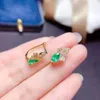 Dangle Earrings Natural Colombian Emerald Gemstone S925 Sterling Silver Ear Buckle Fine Fashion Weddings Jewelry For Women MeiBaPJFS