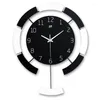Wall Clocks 60x50cm Large Nordic Style Living Room Clock Kitchen Swing Modern Led Wooden Home Watch Art Decoration LQQ99YH