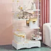 Cat Carriers Modern Living Room Cages Fully Enclosed Kitten Display Shelf Durable Cats House Homestay Dogs Fence Pets Villa With Wheels H