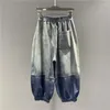 Frauen Jeans 2023 Ankunft Sommer Frauen Casual Baumwolle Denim Stickerei Knöchellange Hosen Elastische Taille Lose Harem P735
