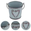 Vases Bucket Flower Pot Sturdy Retro Vase Practical Storage Galvanized Sheet Household Container Home Decoration