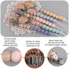 Baby Teethers Toys Antidrop Chain Pacifier Clips Silicone Beads Infant Nipple Appease Soother Dummy Holder Clip 230421