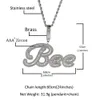 Le roi BLING personnalisé brosse Cursive lettre nom pendentif collier glacé Bageutte cubique zircone chaîne collier Hiphop bijoux 231121