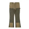 Men's Jeans Vintage Patchwork Mens Flared Y2k Streetwear Pant Wide Leg Hip Hop Black Colorblock Slim Fit Graffiti Denim 231121