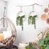 Decorative Flowers Boho Artificial Succulents Garden Plastic With Lanyard Green Plant Wall Decor Indoor Outdoor Hanging Plants Pot Home