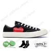 Canvas Converse 1970s Shoes fashion comme des garcons chuck taylors all star CDG Play Black White Grey Red Midsole Classic Sneakers Outdoor casual trainers