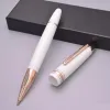 wholesale Célèbre stylo à bille roulante noir mat Gift Pen White Classique stylos d'écriture de bureau avec numéro de série