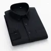 Męskie koszule 2023 Summer bawełniany długi rękaw Oxford Business Business Plaid Stripe Designer Plus Size Men Shirt S-5xl
