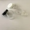 3ml 5ml 10ml frasco vazio transparente pote de garrafa redonda de plástico para maquiagem sombra de olho recipiente de pó 100 peças / lote tamanho grama tndcu