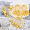 Boucles d'oreilles pendantes Tendance Hoop Pour Femmes Plaqué Or 18K Évider Stud Mariages Couleur De Mariée Bijoux Ronds