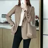 Ternos femininos roupas jaqueta solta escritório wear roupas profissionais preto blazer mulher sólido casacos para mulher formal para trabalhar coreano