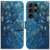 A55 bloem hoesjes voor Samsung S24 Ultra Plus A35 A05 A05S A15 S23 FE A14 5G A15 M34 Moto Edge 40 Neo G84 G54 G14 lederen portemonnee Wolf Tiger ID-kaartsleuf Flip Cover houder etui