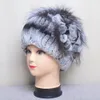 BeanieSkull Caps Mode Femmes Chapeau De Fourrure Pour L'hiver Naturel Rex Lapin Cap Russe Femelle Couvre-chef Marque De Luxe Chaud Bonnets 231120