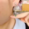 Boucles d'oreilles émeraude éblouissantes pour mariage, 4mm x 6mm, 0,7ct, boucles d'oreilles émeraude naturelle, Anti-allergie, plaqué or 18 carats, bijoux émeraude