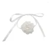 Choker Fashion Pretty Girls Black White Lace Necklace Women Gothic Stretch Jewelry Rose Flower Anniversary Gift 57BD
