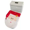 Couvre-siège de toilette couverture fantaisie tapis de Noël fournitures couvercle ornement rouge pour la fête