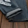 Jeans da uomo Denim dipinto per uomo Fori strappati Europa e America Pantaloni hip-hop High Street dal design dritto nostalgico personalizzato