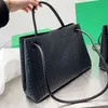 Andiamo sac à main fourre-tout sac de Shopping femmes tresse sacs à bandoulière en cuir véritable à l'intérieur des lettres de mode nouvelles poches de grande capacité