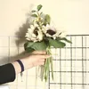 Decorative Flowers Artificial Flower Bunch Silk Fake Sunflower DIY Festival Supply Wedding Party Decoration Bouquet For Home Decor