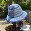 Chapeaux à large bord Chapeau de paille cousu à la main coréen Seau d'été pour femmes Protection solaire extérieure Sunshade Holiday Beach Cap Pliable Bob Caps