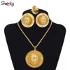 Biżuteria ślubna Zestawy szamańskie etiopskie nowocześnie afrykańskie Nigeria Sudan Erytrea Kenia Pure Gold Color Habasha Style D30019 230420