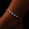 Link Bracelets 6 Style Fluorescent Heart Star Flower Shape Glow In The Dark Bracele For Women Fashion Jewelry Gifts 2023