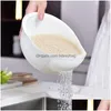 Other Kitchen Tools Mtifunction Food Grade Plastic Rice Beans Peas Washing Tools Filter Strainer Basket Sieve Drainer Cleaning Gadget Dhnnk