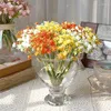 Fleurs décoratives 42 tête artificielle en plastique fleur à la main Babysbreath Bouquet fausse plante gypsophile Floral arranger pour la maison de mariage