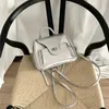 Sacs de soirée MBTI argent coréen sacs à dos pour femmes couleur unie mode cuir sacs à dos avancé petit carré femme concepteur sacs de luxe 231121