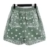 Designer Kleding kort casual Rhude Cashew Flower Trekkoord Shorts High Street Trend Heren Losvallend Sport Informeel Beach Woven Capri Hardlopen fitness