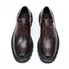 2023 Designer Men Oxford Dress Shoes Real Leather Wedding Loafers Sneakers Mens Brown Black Coffee Formella affärssammanträden Bröllop Skor Storlek 38-45