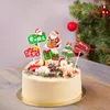 Товары для вечеринок с Рождеством, топперы для торта, украшения, знаки Санта-Клауса, снежинки, топперы для рождественского декора
