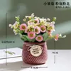 Decorative Flowers Small Daisy Artificial Flower Ceramic Potted Home Interior Decoration Desktop Simulation Green Bonsai