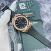 Montres mécaniques automatiques Audemar Pigue Watch Royal Oak Swiss Made ne wEpic Roya lOakS eri es1550 0ORBlac kPlat eThre ePinC ale ndarDisp lay18KR ose Gold Mat WNGMJ