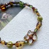Charm Armbänder Einfaches elastisches Seil Blumenarmband Vintage Perlenschmuck Modeaccessoire für Frauen Mädchen