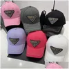 Ball Caps Projektanci czapka baseballowa Casquette Casquette Rhinestone duży trójkąt luksusowy klasyczny moda kobiety i mężczyźni Sunshade Sports Outo Dhcxo