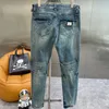 Jeans pour hommes Mode Hommes Printemps Automne Casual Break Hole Droite Slim Stretch Denim Pantalon Vintage Crayon Pantalon