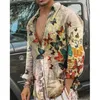 Camicie casual da uomo Farfalla hawaiana per uomo Camicetta da spiaggia a fiori a manica lunga 3D Top oversize Tee Homme Abbigliamento estivo 230421